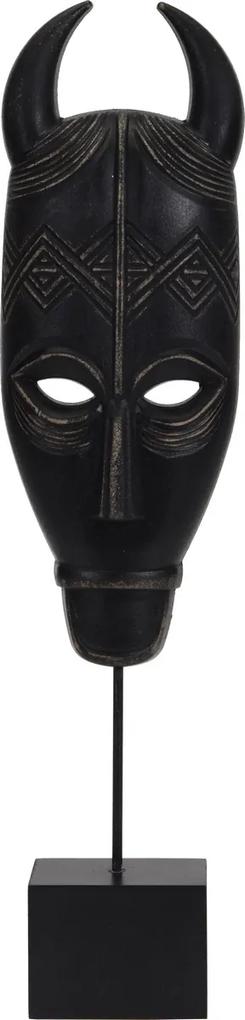 Mască decorativă africană Koopman Mbenu negru, 46 cm