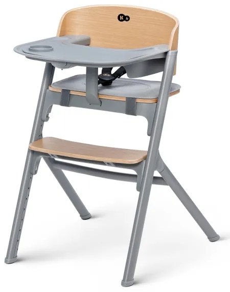 Scaun de masă pentru copii 3 în 1 KINDERKRAFT SELECT LIVY Premium stejar + șezlong CALMEE