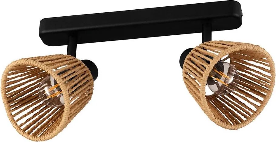 Eglo 44129 - Spot KEELBY 2xE14/10W/230V negru/bej