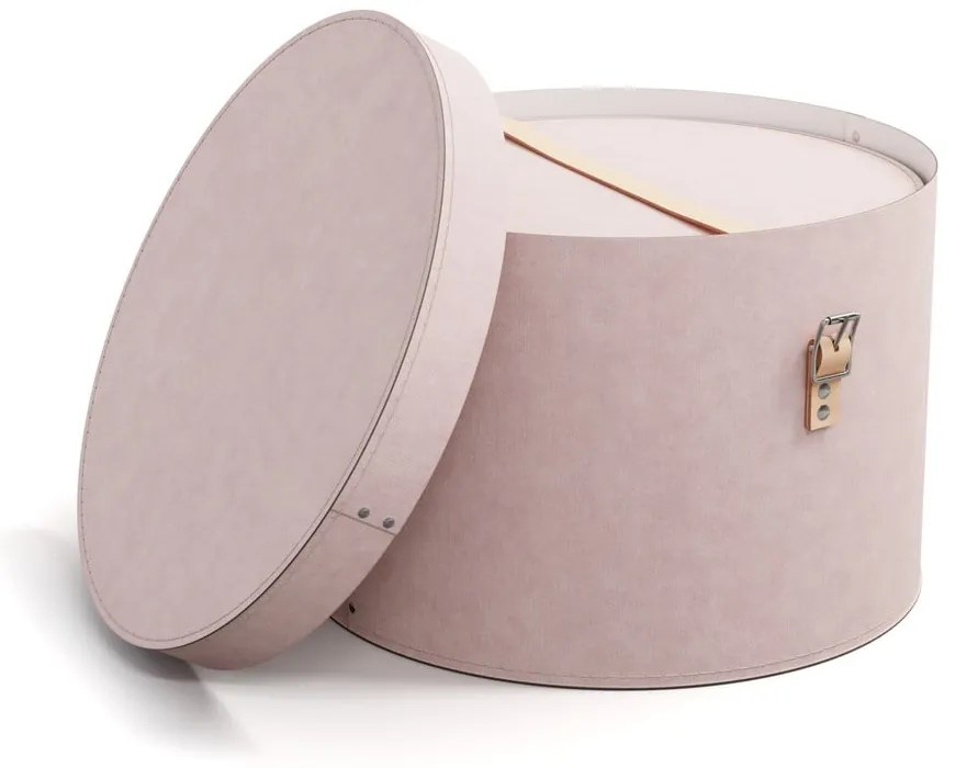 Cutii de depozitare roz-deschis 2 buc. din carton cu capac, decorative ø 37,5x25 cm Rut Restore Paper Laminate – Bigso