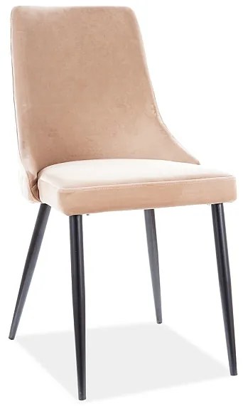Scaun de sufragerie Polly (maro deschis + negru). Promo -7%. 1050716
