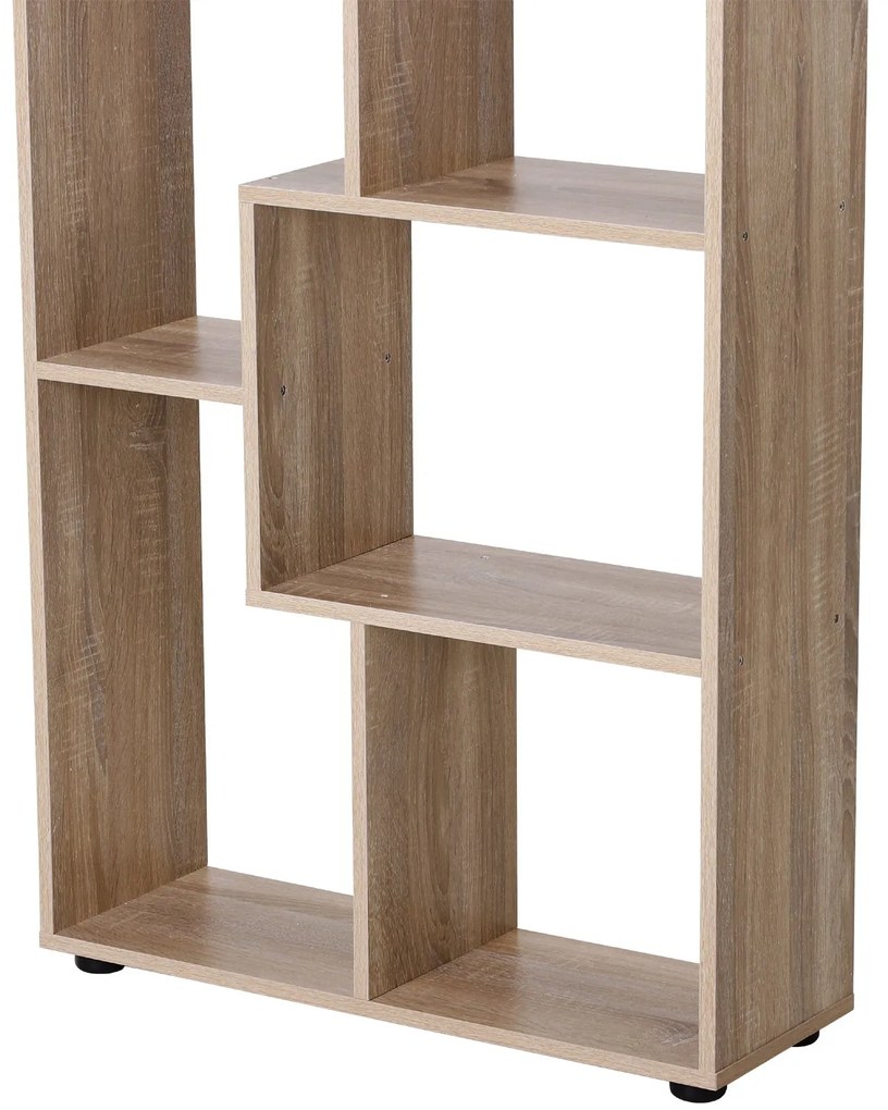 HomCom biblioteca moderna, 8 rafturi 70x24x178 cm, maro | AOSOM RO