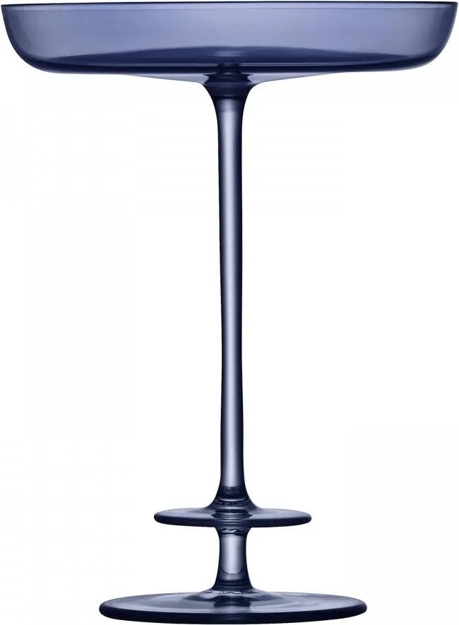 Pahar sampanie LSA International Champagne Theatre Pedestal Dish h15.5cm Tier/Midnight Blue