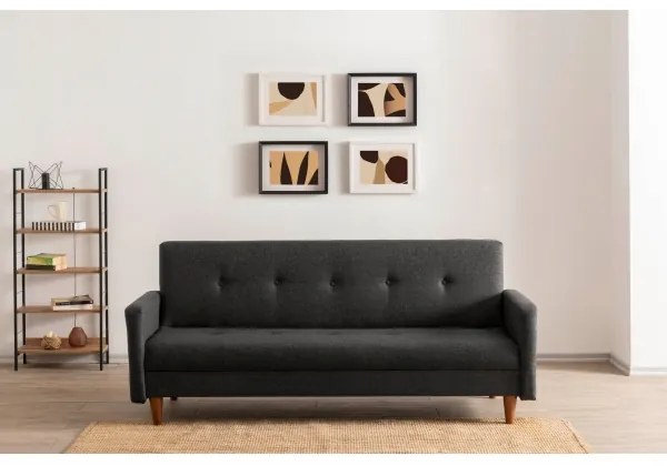 Canapea NARA cu 2 locuri, gri închis