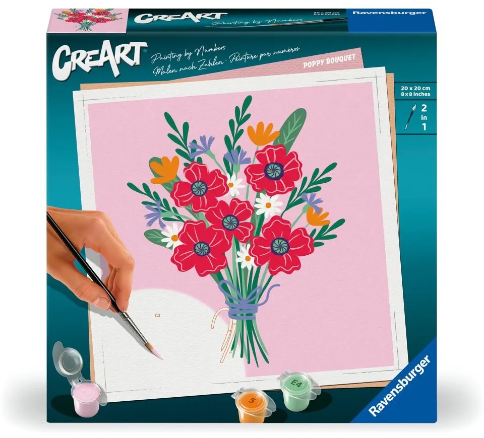 CREART PICTURA PE NUMERE PENTRU ADULTI BUCHET DE MACI - RAVENSBURGER (RVSPBN25519)