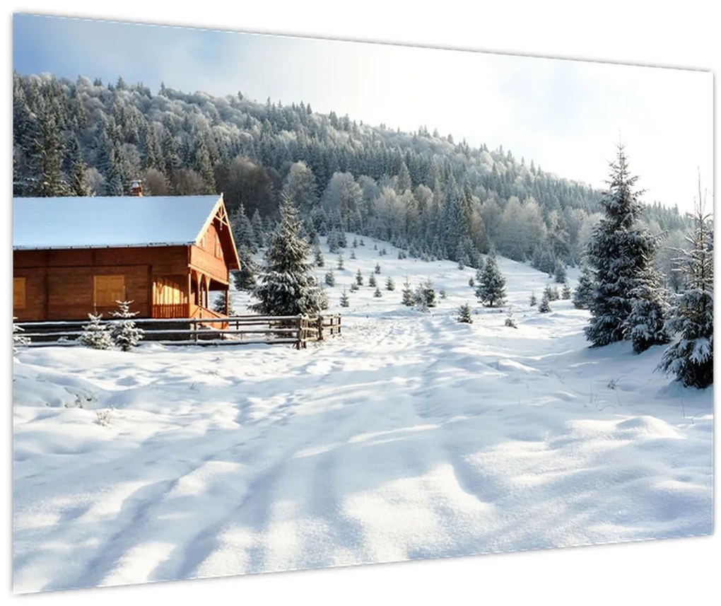 Tablou - Cabană de munte (90x60 cm)