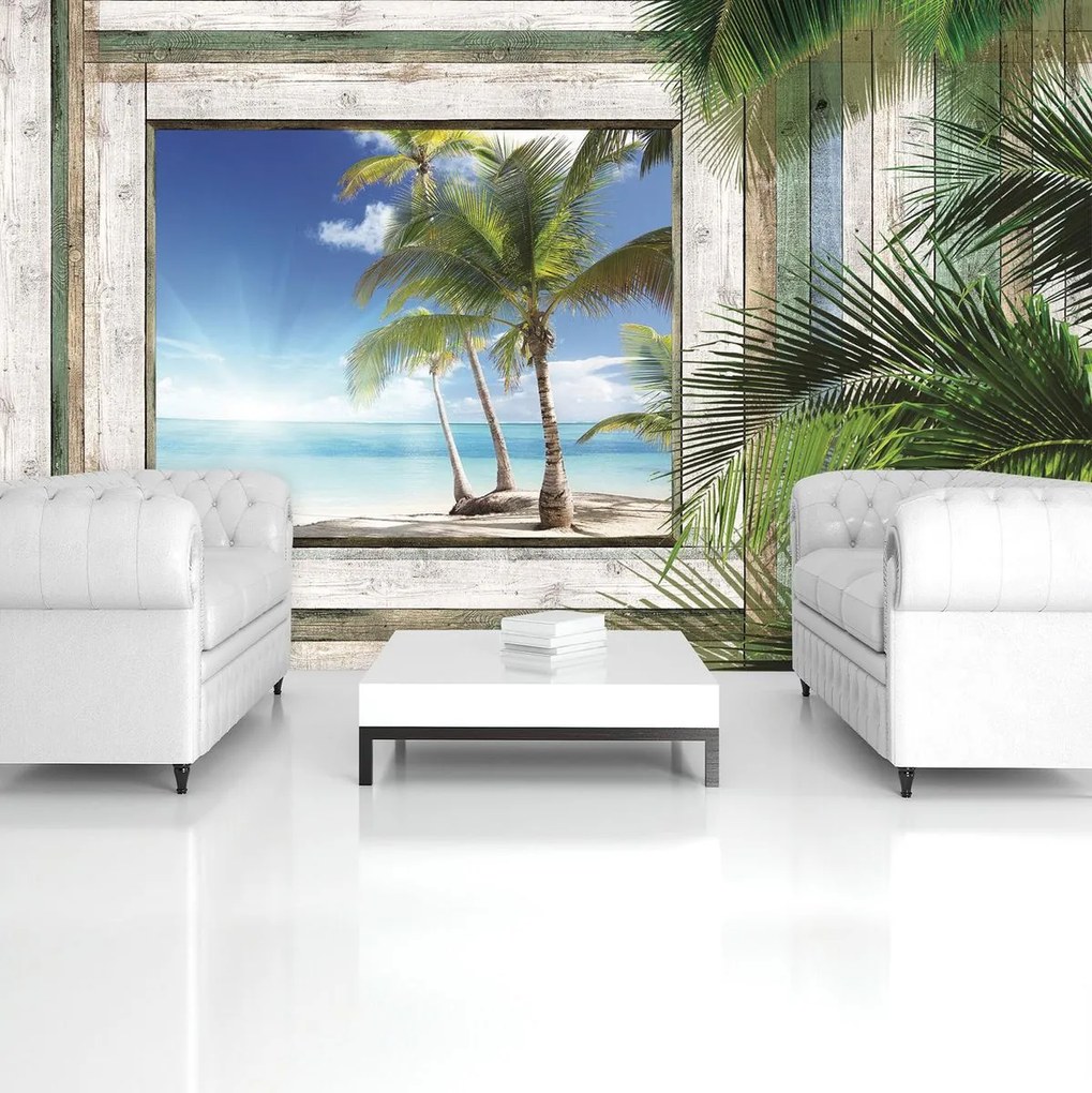 Fototapet - Plajă, mare, nisip (152,5x104 cm)