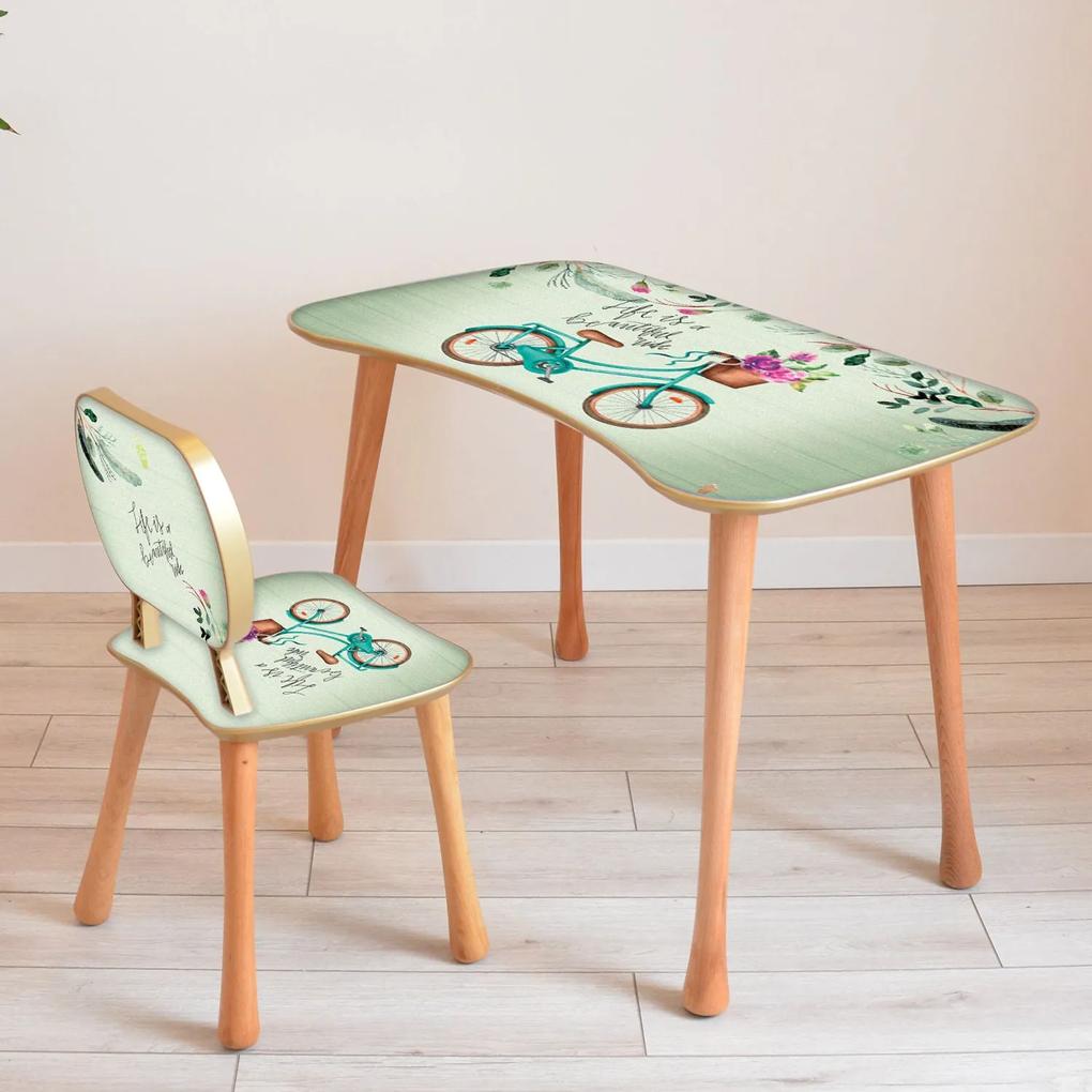 Set de masă pentru copii Știrbul-SET, Multicolor, 90x60x52 cm