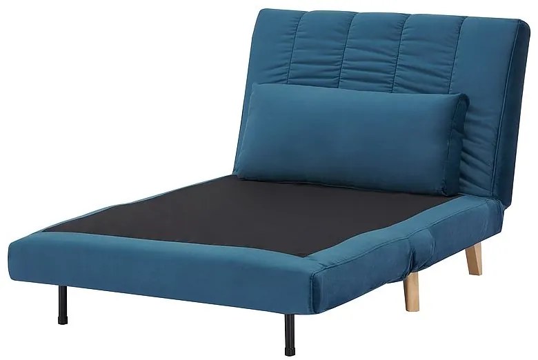 Fotoliu extensibil albastru BILLY VELVET