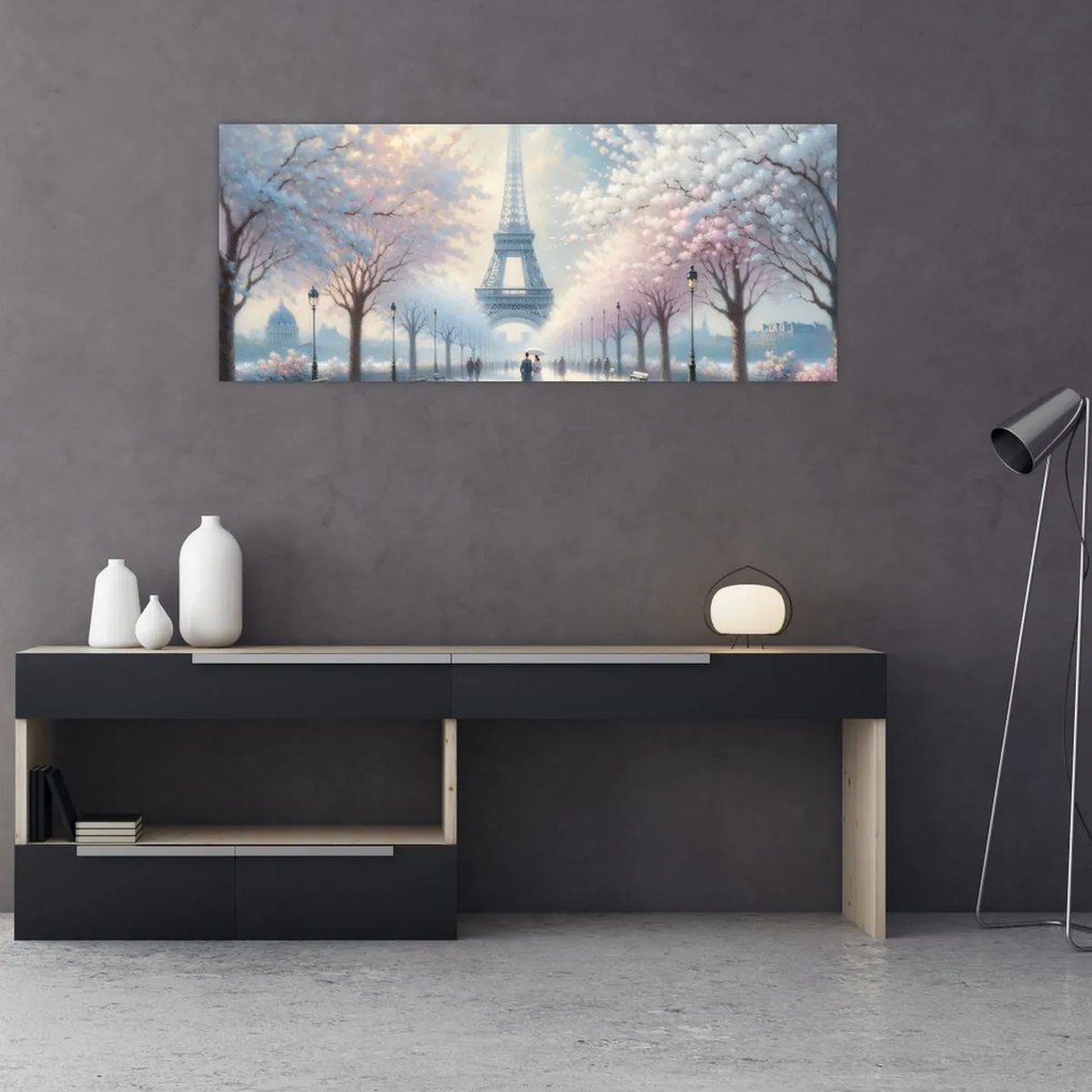 Tablou - Pictură din Paris (120x50 cm)
