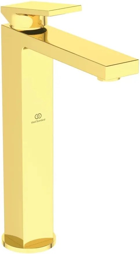 Baterie lavoar inalta Ideal Standard Atelier Extra auriu periat cu ventil Pop-Up