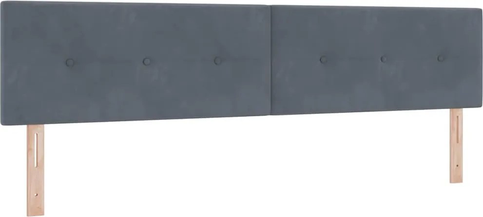 vidaXL Tăblie cap Gri închis 200 cm Catifea