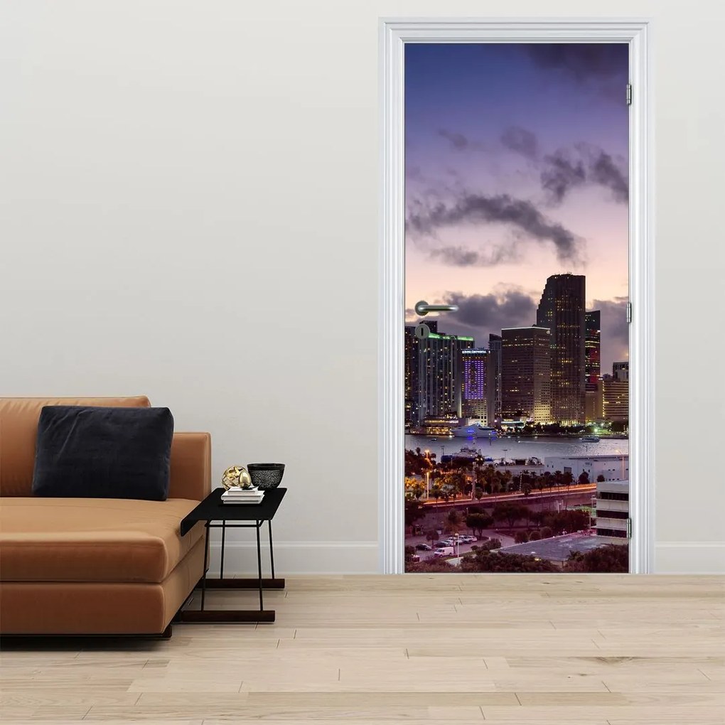 Fototapet pentru ușă - Zgârie-nori ai orașului mare (95x205cm)