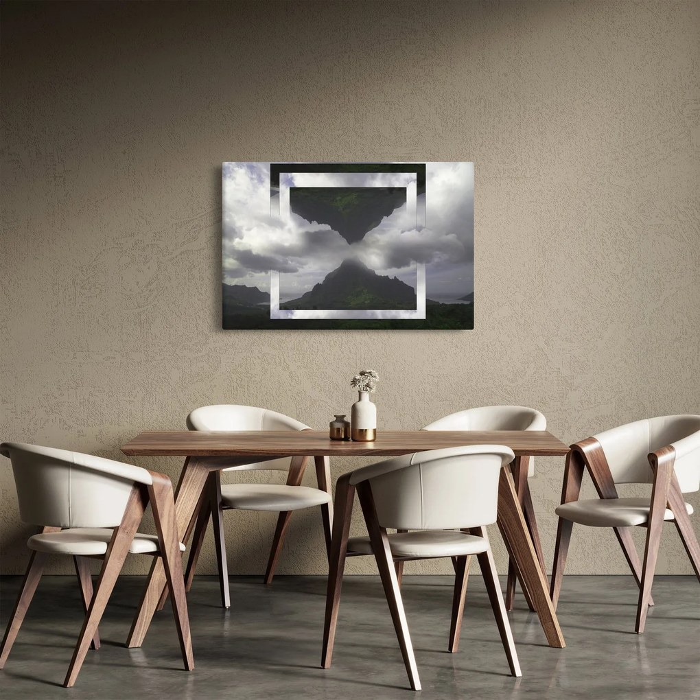 Tablou - Munții din Islanda, colaj geometric (90x60 cm)