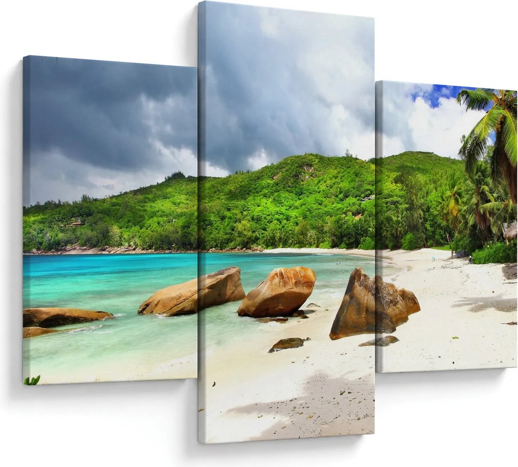 Tablou - Seychelles, plaja Takamaka (90x60 cm)