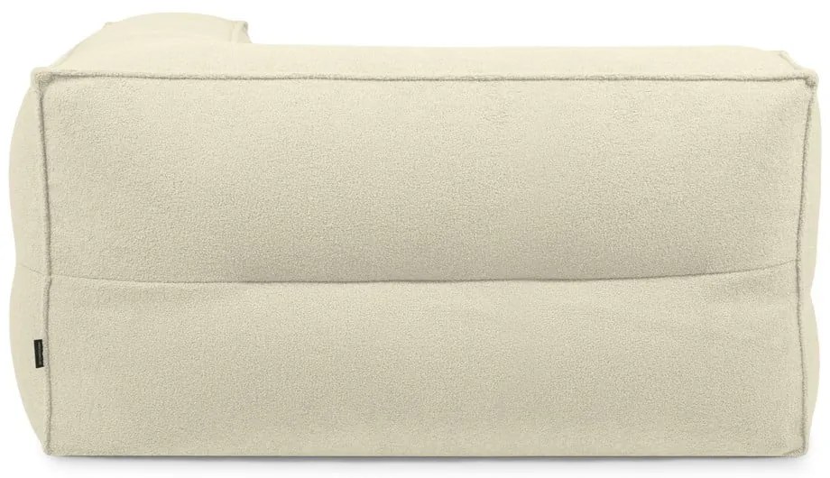 Fotoliu bean bag gri deschis cu tapițerie din țesătură bouclé Mass Corner 150 Right – SLOWDOWN