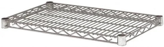 Polita pentru rafturi depozitare modulare crom din metal, 60x35 cm, Lux Bizzotto