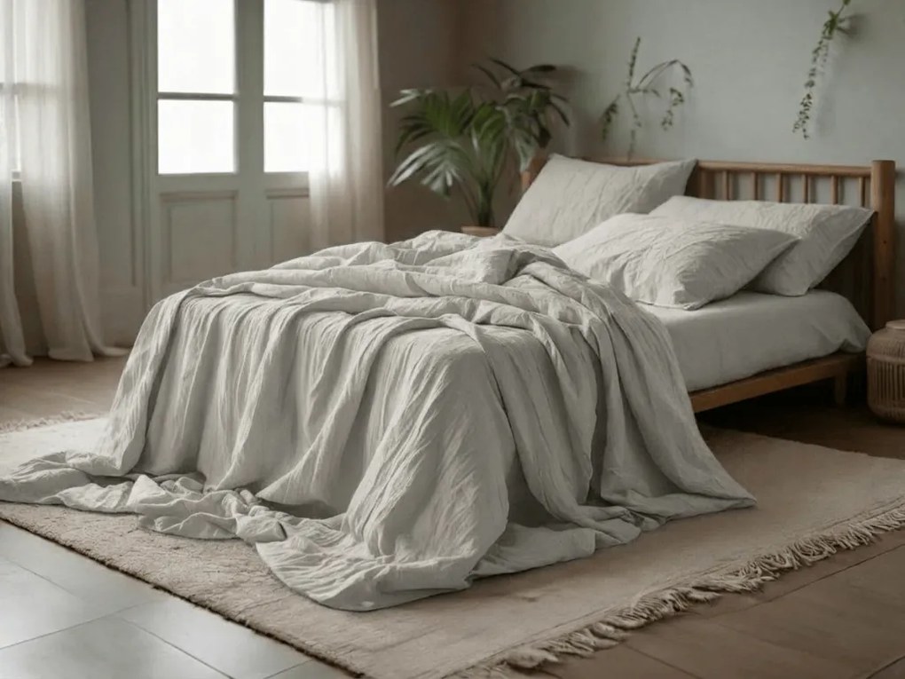 Lenjerie de pat PURELY muselina gri deschis Dimensiunile lenjeriei: 2 buc 80 x 80 cm | 200 x 200 cm