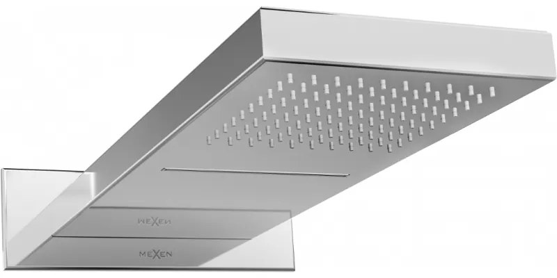Mexen Waterfall pară de tip ploaie 50 x 22 cm, Crom - 79195-00