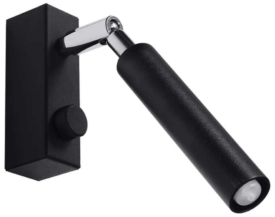 Spot negru 10x3 cm Tiden – Sollux