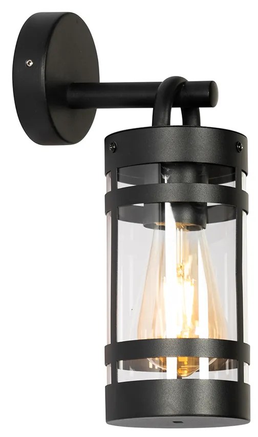Lampă de perete exterioară industrială neagră IP44 - Ruben