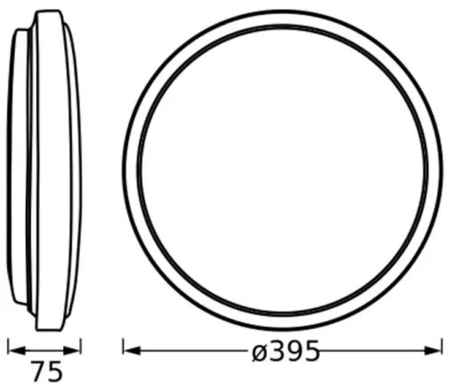 Osram - Plafonieră LED ORBIS LONDON, 24 W, 230 V, Ø 39,5 cm, negru