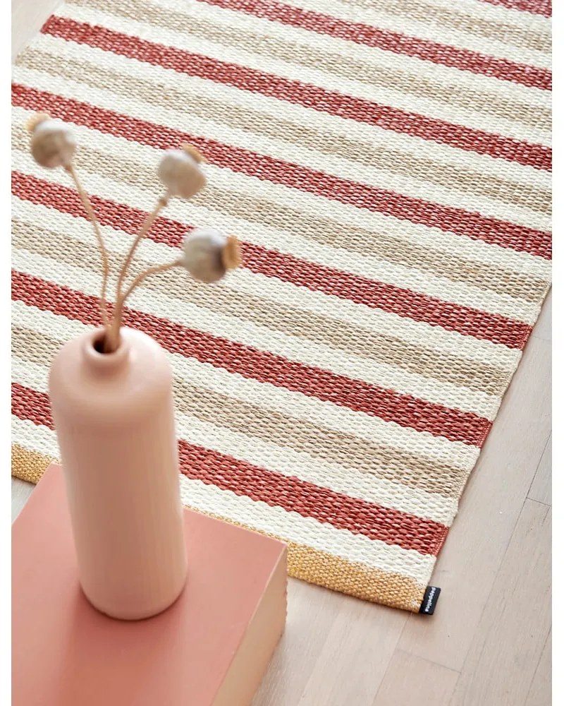 Covor tip traversă pentru interior și exterior cărămiziu/crem 70x240 cm Teo Brick – Pappelina