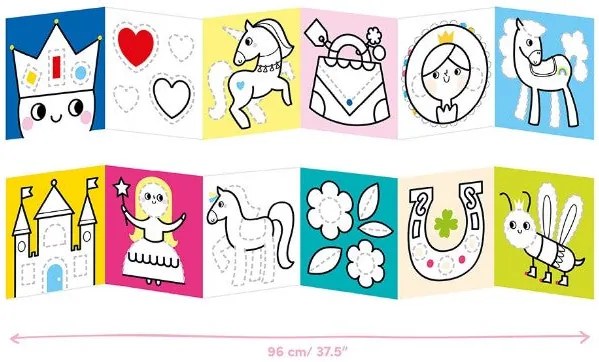 CARTE DE COLORAT PENTRU COPII READY TO DRAW, UNICORNI SI ZANE  - BANANA PANDA (BP50157)