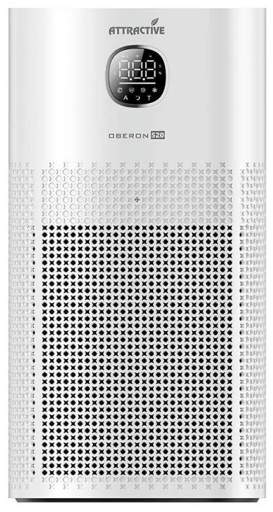 Purificator de aer Atractiv OBERON 520, 50W, Pana la 62 m², Wi-Fi, 5 viteze, Timer, Mod de noapte, Telecomandă, Senzor inteligent de poluare, Alb