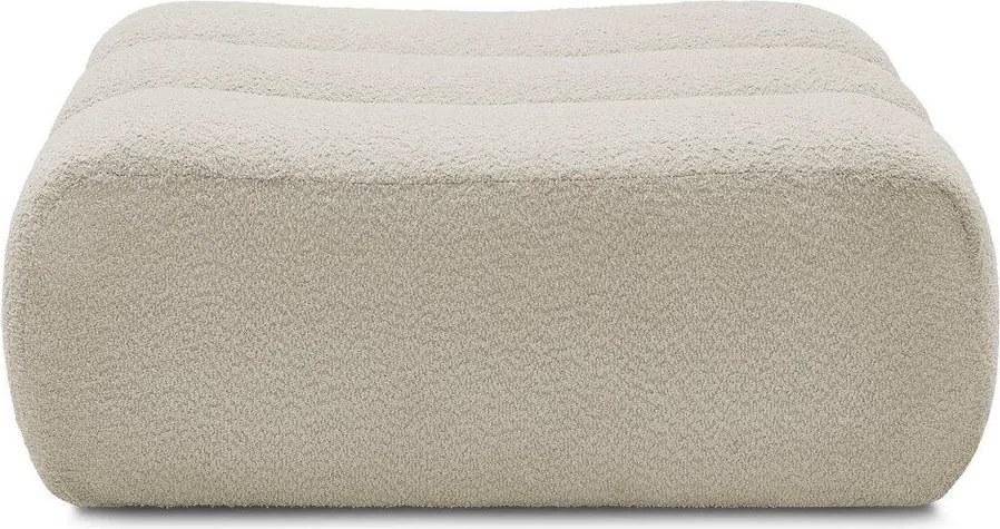 Taburet bej cu tapițerie din țesătură bouclé Azra – Bobochic Paris