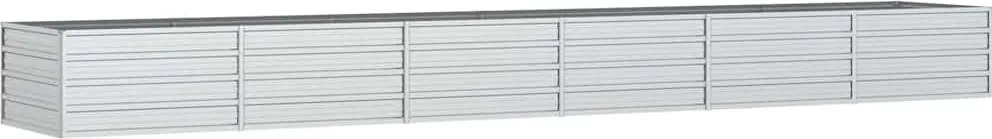 vidaXL Strat înălțat de grădină argintiu 480x40x45 cm oțel galvanizat