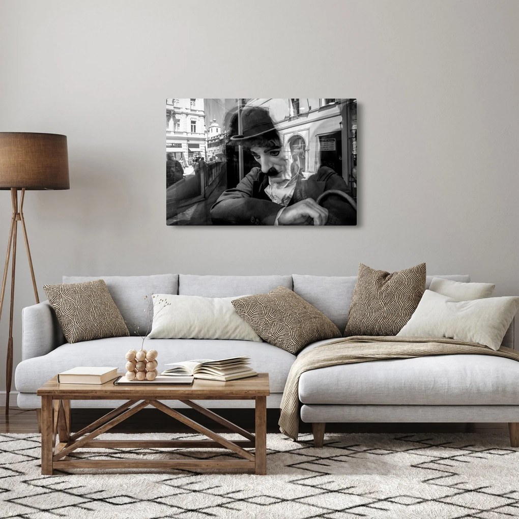 Tablou - Charles Chaplin la Praga (90x60 cm)
