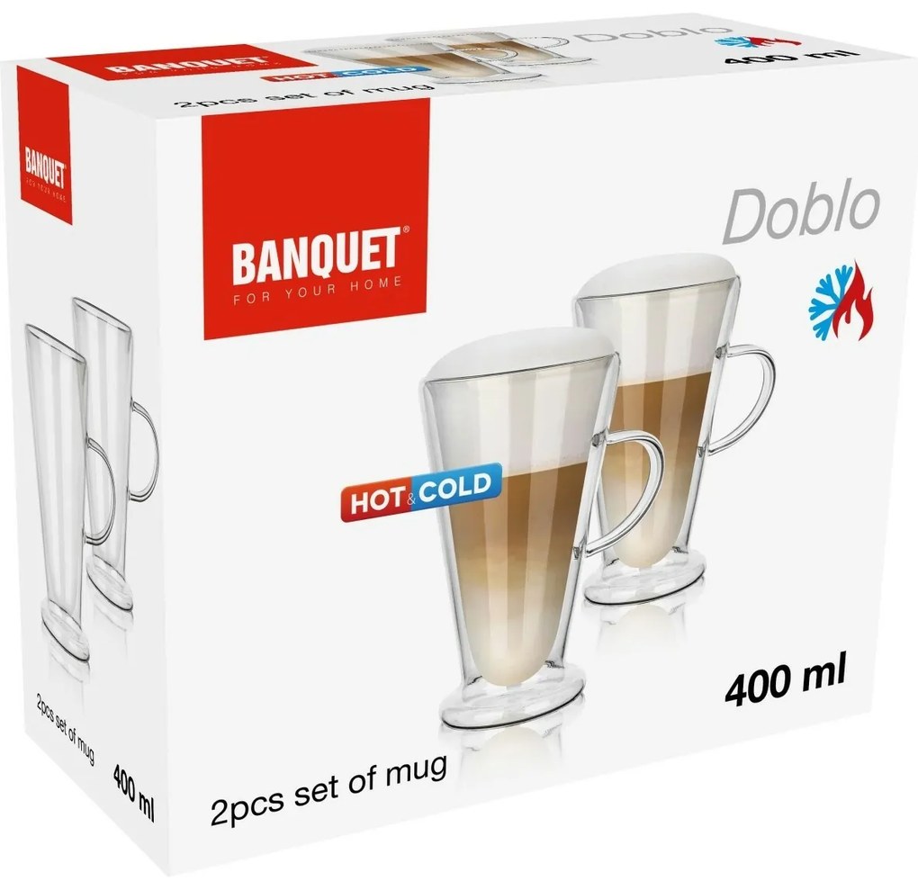 Set de pahare DOBLO 400 ml, 2 bucăți