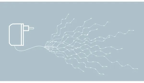 Instalație LED de Crăciun DEW DROP 360xLED 2m alb cald Eglo 411324