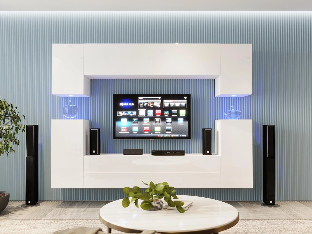 Mobilier living Berny 69 (alb + Alb lucios). 1087200