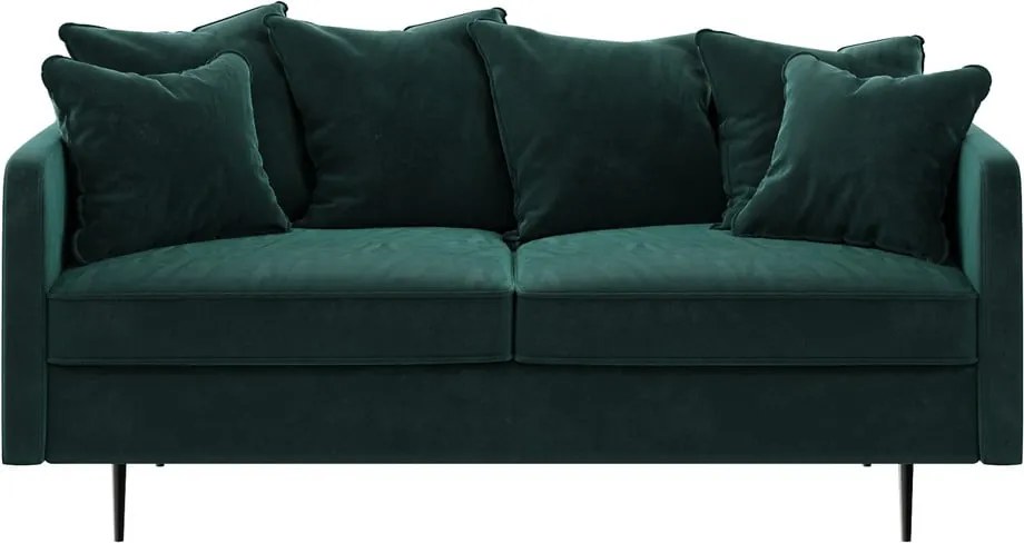 Canapea cu tapițerie din catifea Ghado Esme, 176 cm, verde - turcoaz închis