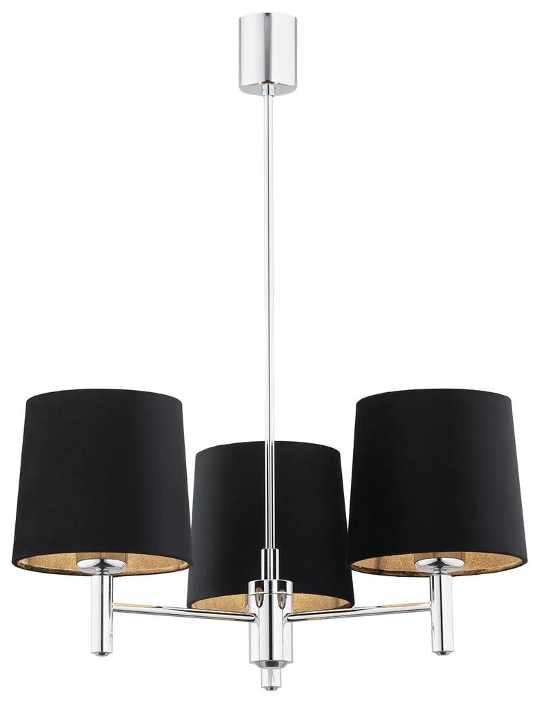 Candelabru modern design elegant BOLZANO 3L negru