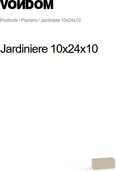 Ghiveci plante design decorativ modern interior / exterior JARDINIERE mini 10x24x10cm