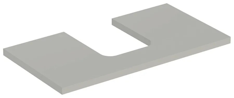 Blat pentru lavoar Geberit One cu decupaj in mijloc 75 cm greige mat