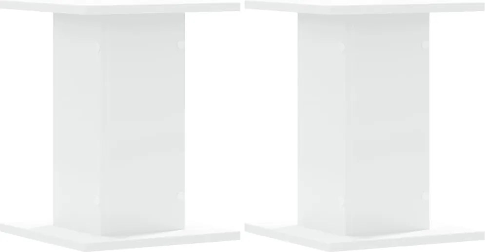 vidaXL Suporturi de plante, 2 buc., alb, 30x30x40 cm, lemn prelucrat