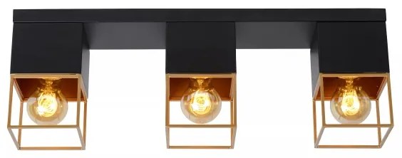 Plafonieră Lucide 21120/03/30 RIXT 3xE27/40W/230V negru