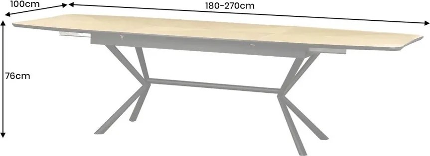 Masa extensibila GRANDEZZA 180-270cm stejar natural