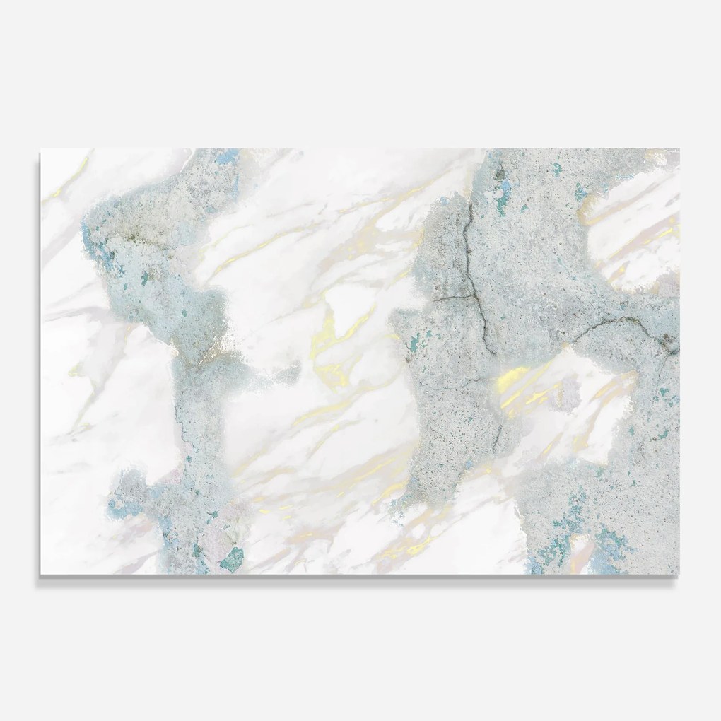 Panou Sticla Bucatarie, 60x100cm, Protectie aragaz, Antistropi, Termorezistent, Abstracte, Marble, Light Blue Gold