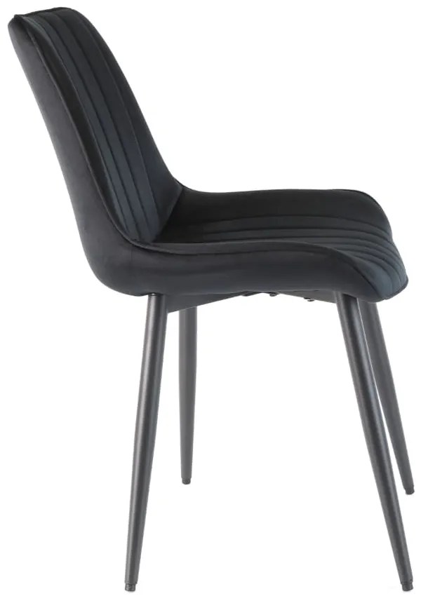 Scaun de bucaterie Rowena, negru
