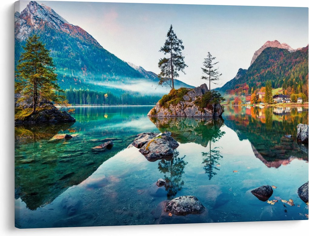Tablou - Lacul Hintersee, Alpii Bavarezi, Austria (70x50 cm)