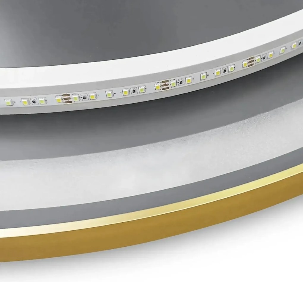 Oglindă LED 50cm MMJ BRUSH GOLD