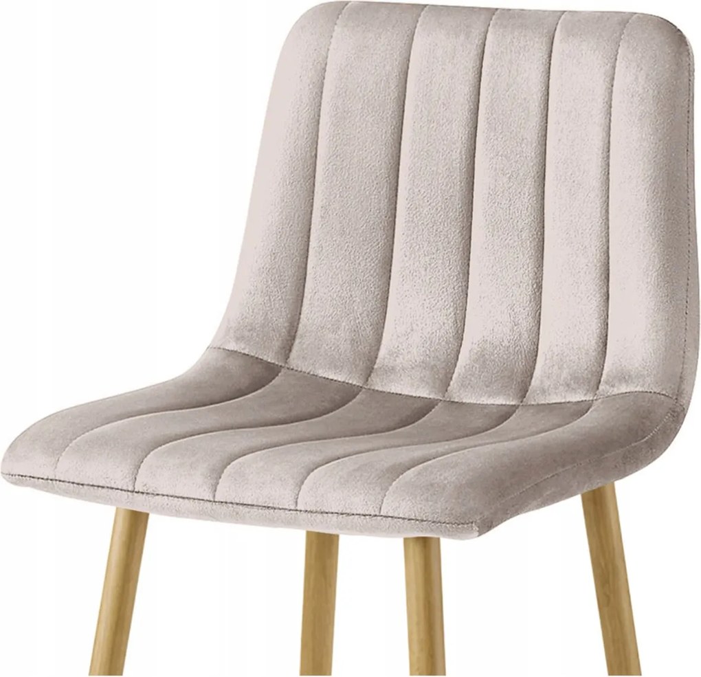 Scaun de bar POZZA VELVET, bej