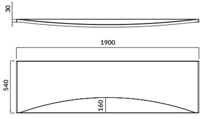 Masca frontala cada 190 cm Cersanit Virgo Zen