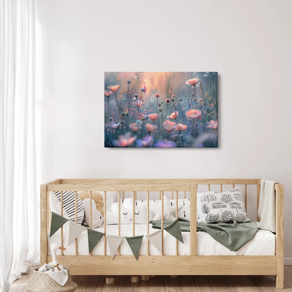 Tablou - Flori în culori pastelate (90x60 cm)