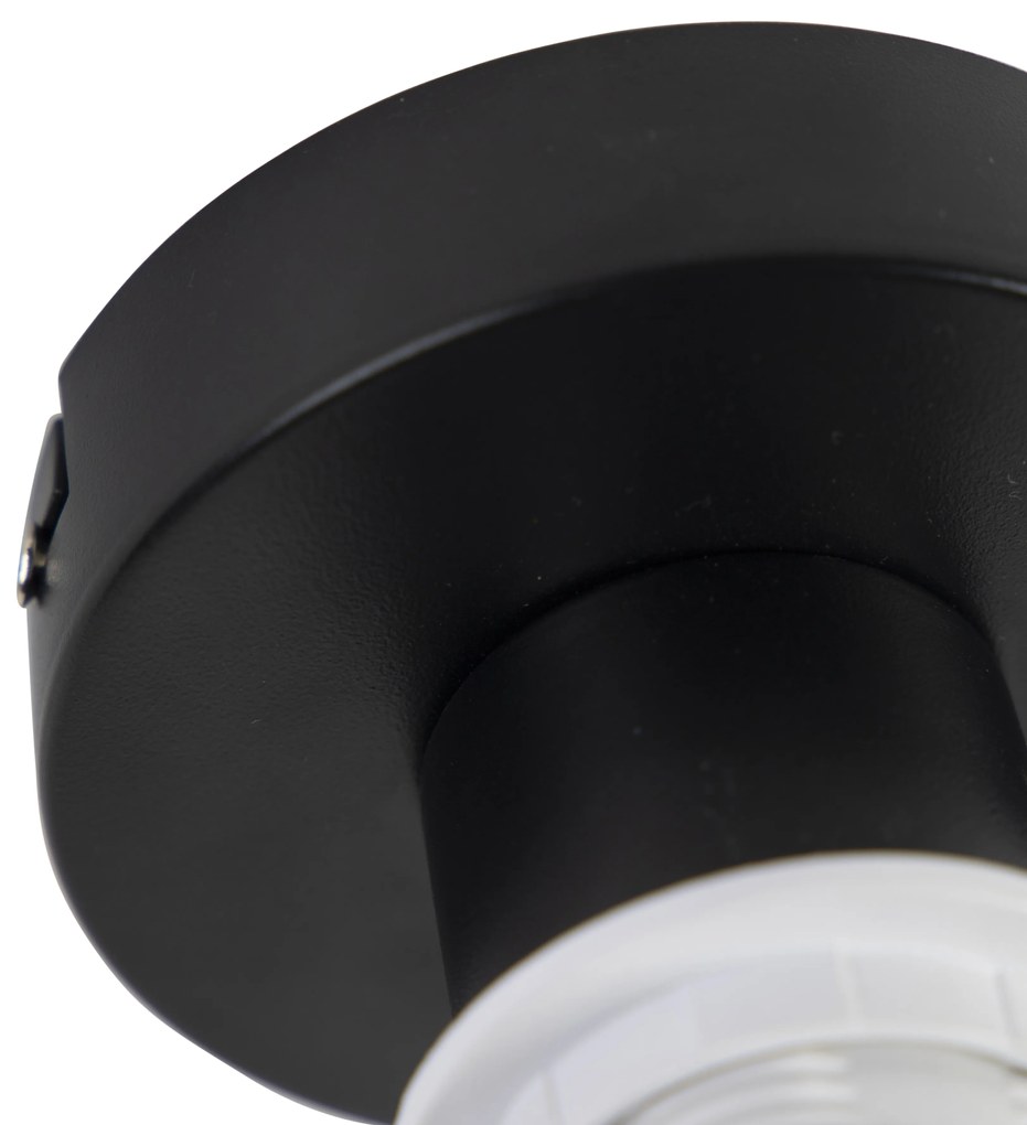 Plafoniera cu abajur din catifea verde cu auriu 25 cm - Combi negru